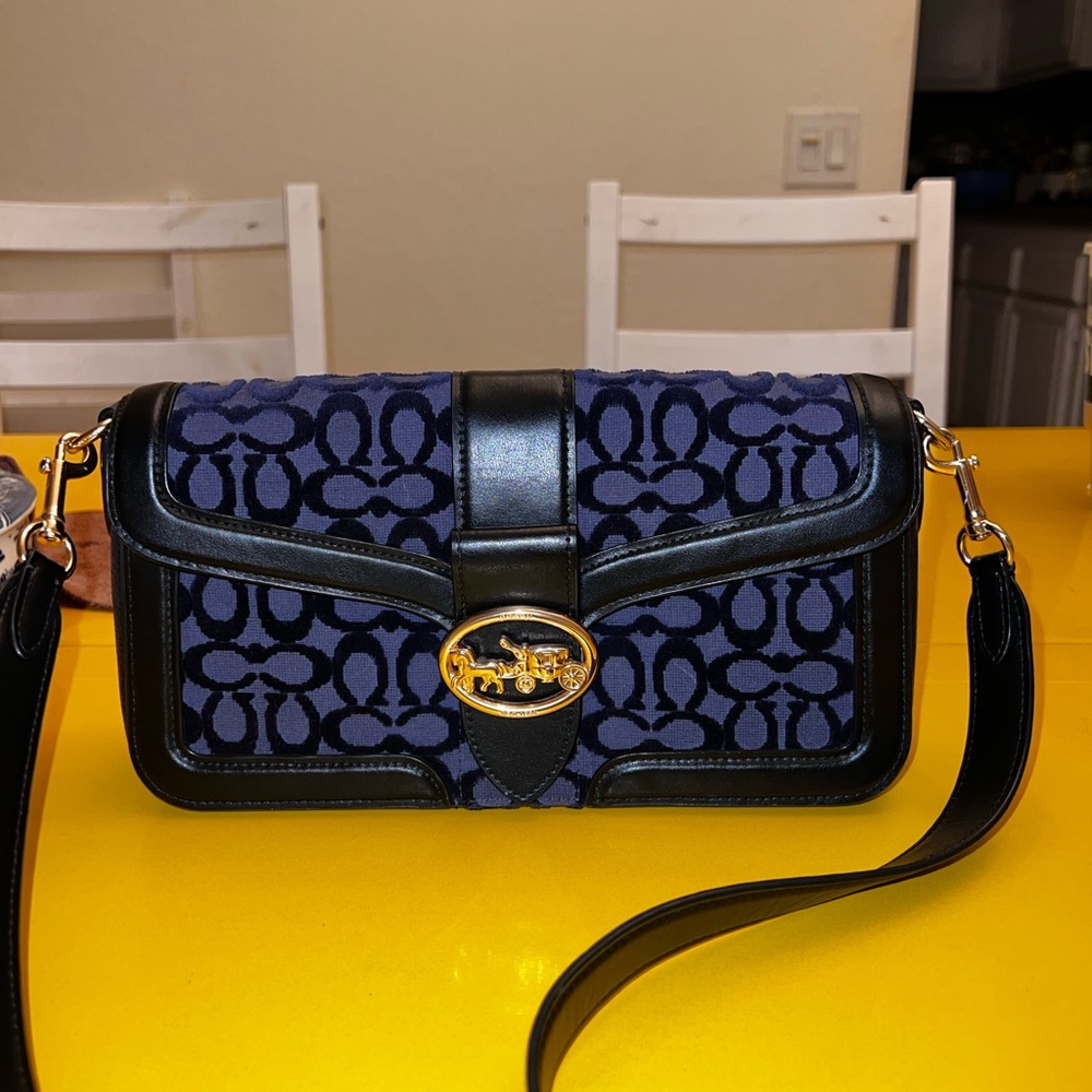 Coach Georgie Shoulder Bag In Signature Velvet